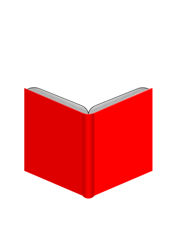 Open Book With Red Cover Clipart