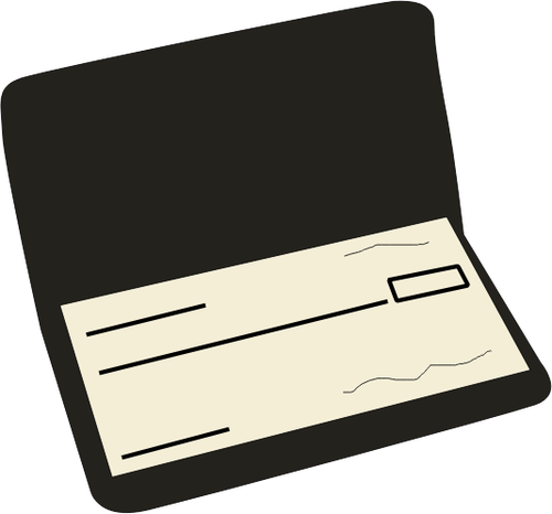 Checkbook In A Case Clipart