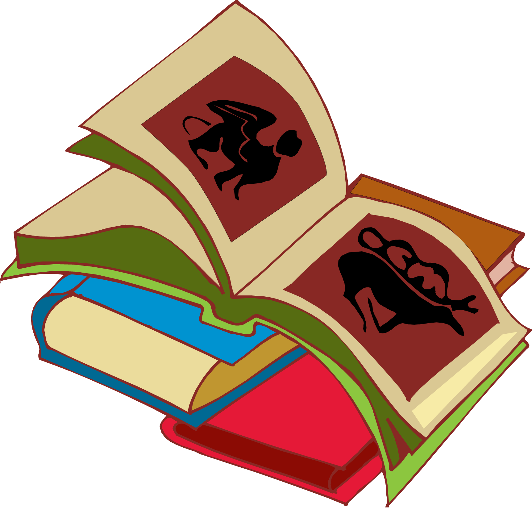 Books Stack Hd Image Clipart