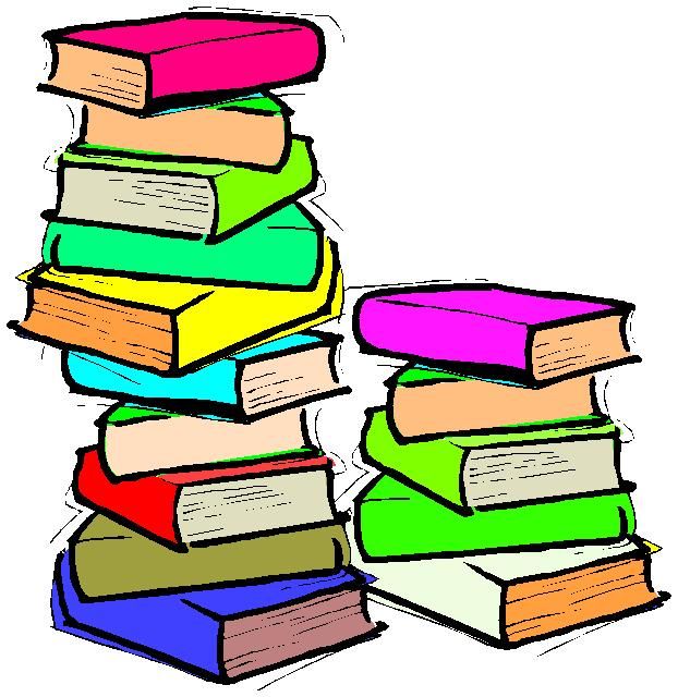 Clip Art On Stack Of Books Reading Clipart
