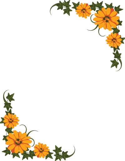 Flower Border Butterfly Borders Floral Butterfly Clipart