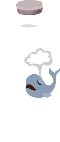 Image Of Blue Whale On The Bottle Clipart