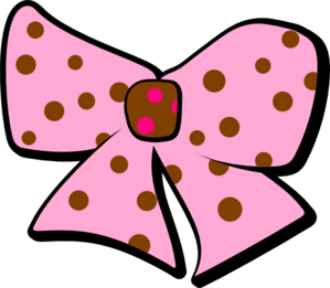 Pink And Brown Bow At Clker Vector Clipart