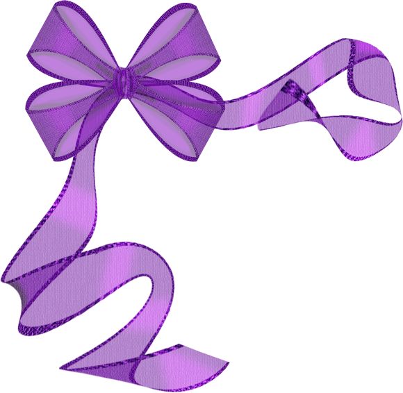 Purple Ribbon Bow Borders Clipart Clipart