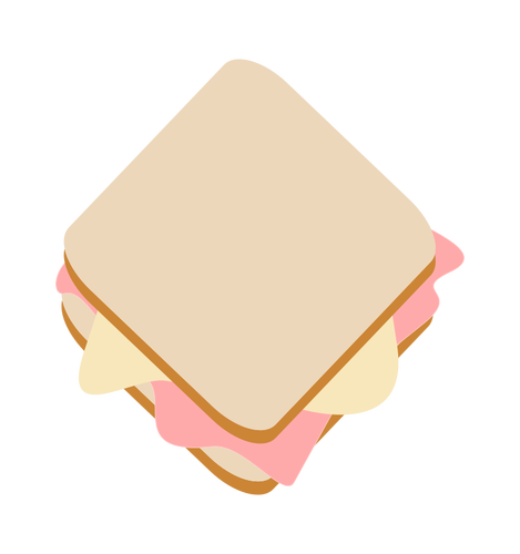 Ham And Cheese Toast Clipart
