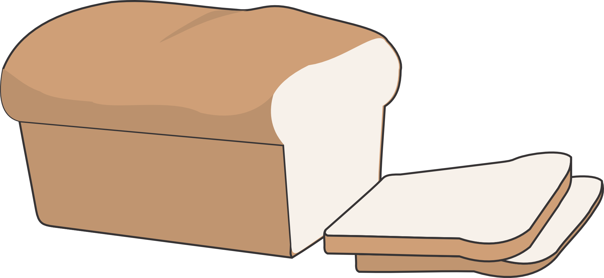 Bread Image Image Of A Cut Loaf Clipart
