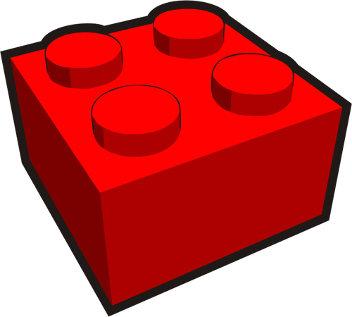 2X2 Kid'S Brick Element Red Clipart