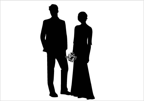 Image Of Bride And Groom 3 Wedding Clipart