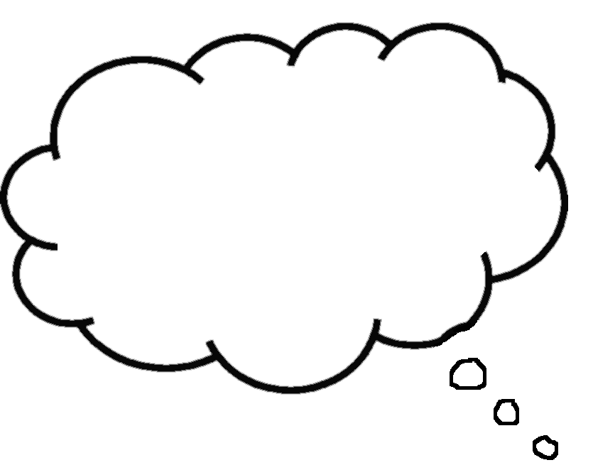 Thought Bubble Printable Blank Speech Bubbles Clipart