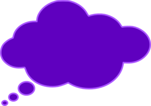 Wide Thought Bubble Purple High Quality Clipart