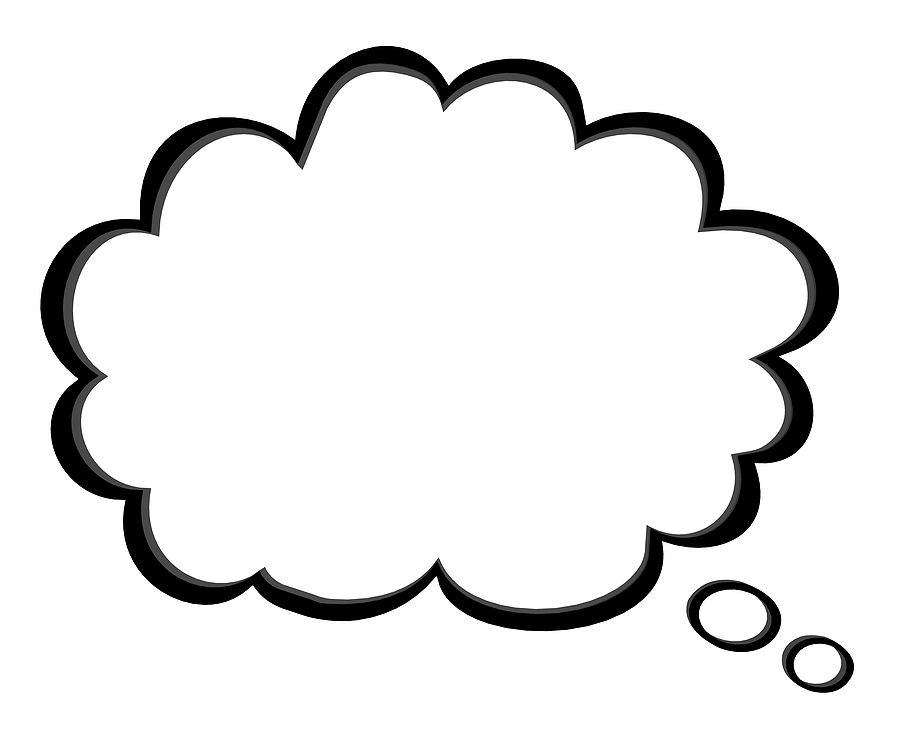 Person Thinking With Thought Bubble Free Download Png Clipart