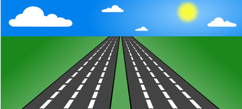 Of Open Road Clipart