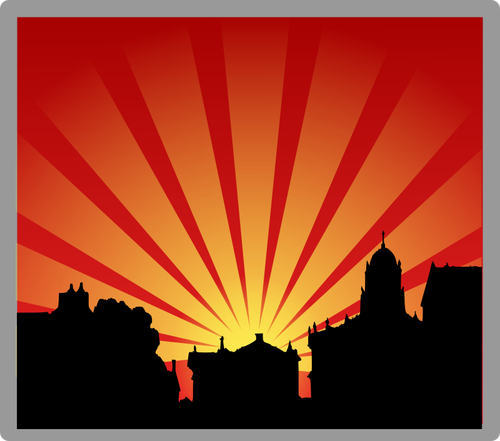 The Charm Of Oxford With Sunset Clipart