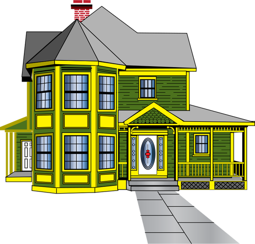 Old Victorian House Clipart