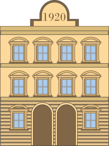 Of 1920S Neoclassical Building Clipart