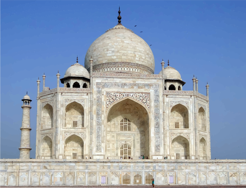 Taj Mahal Photorealistic Illustration Clipart