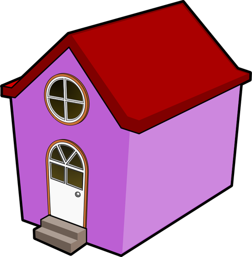 Of Little Purple House Clipart