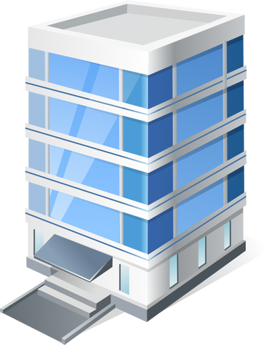 Of Four Storey Office Block Clipart