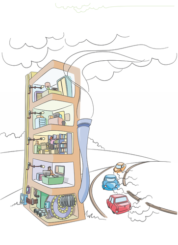 Of Energy Use In A Building Clipart