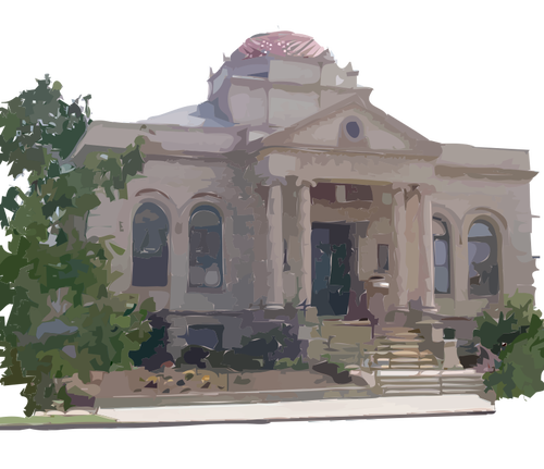 Carnegie Library Building Clipart