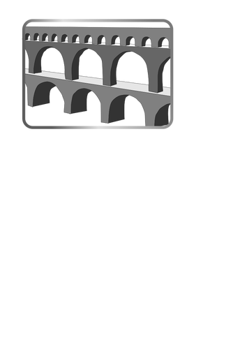Aquaduct Grayscale Image Clipart