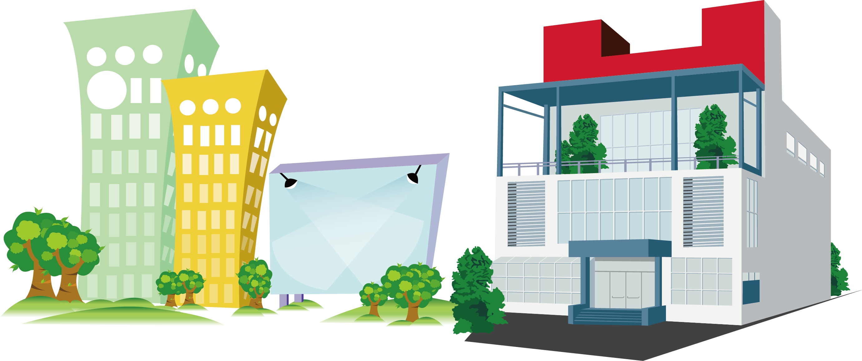 Building Company Cartoon Office Architecture Free PNG HQ Clipart