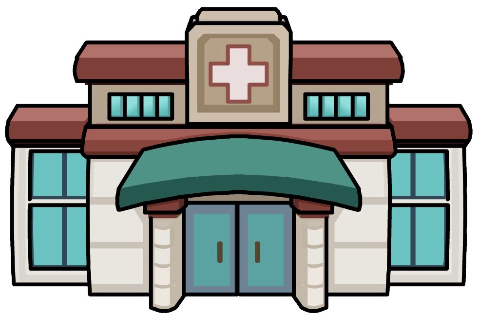 Building Center Office Community Clinic Health Doctors Clipart