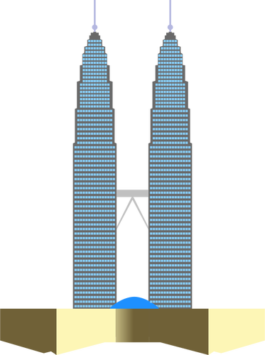 Petronas Twin Towers In Kuala Lumpur Clipart