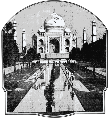 Of Old Picture Of Taj Mahal Clipart