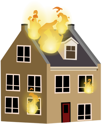 House On Fire Clipart