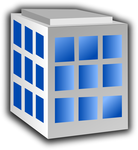 Of Square Administrative Tower Block Clipart