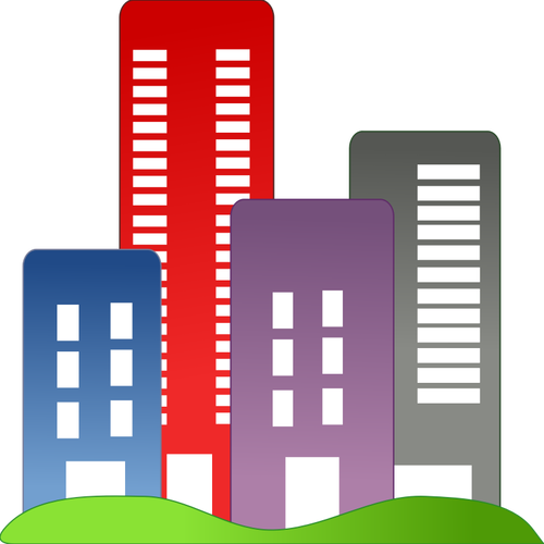 Of Real Estate Colorful Buildings Clipart
