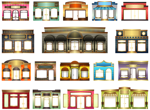 Store Front Collection Clipart