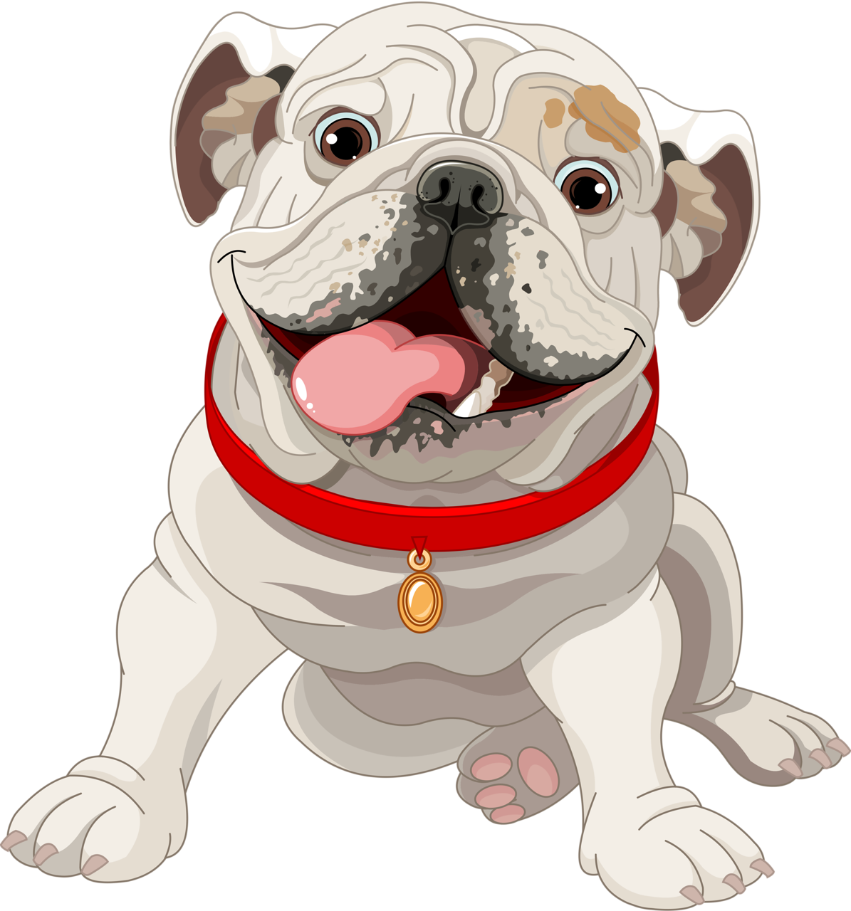 Cute Bulldog Dog Illustration French Puppy Clipart
