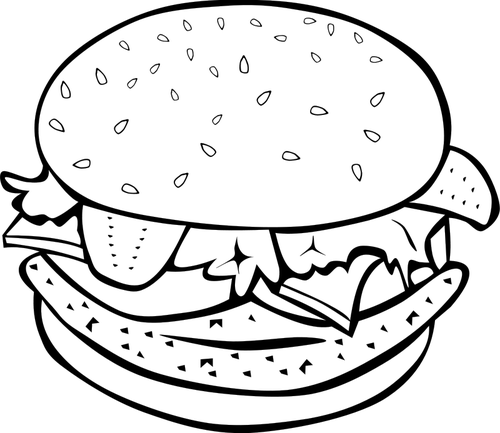 A Fast Food Chicken Hamburger Clipart