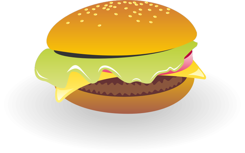 Cheeseburger With Sauce Clipart