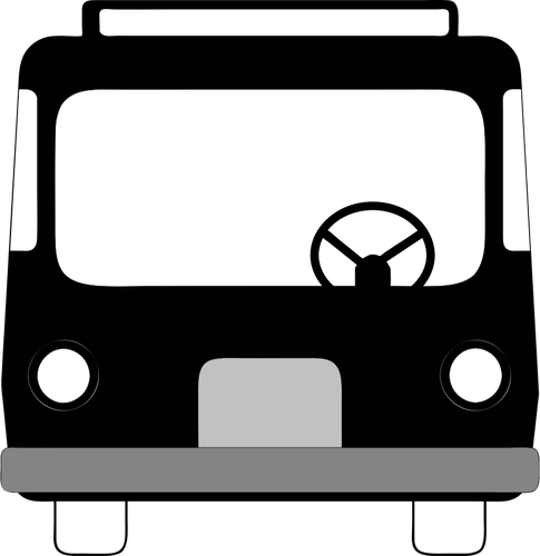 Front View Of City Public Transport Vehicle Clipart