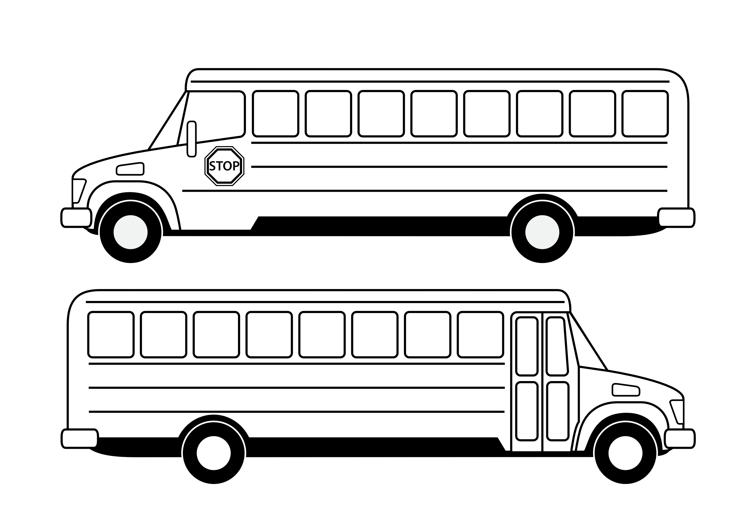 Bus Black And White Com Png Image Clipart