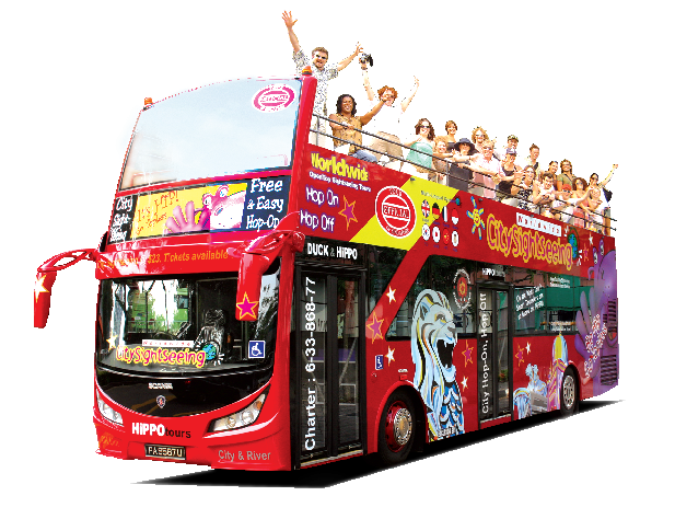 City Studios Singapore Bus Universal Tour Duck Clipart