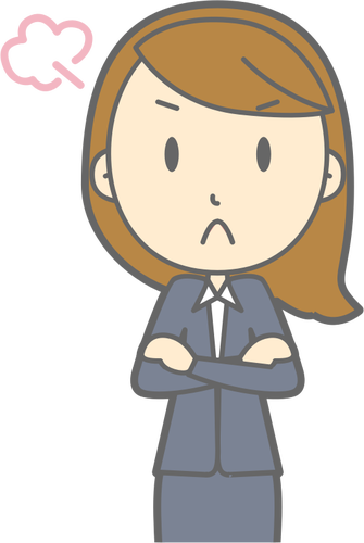 Upset Business Lady Clipart