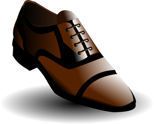 Of Black And Brown Male Shoes Clipart