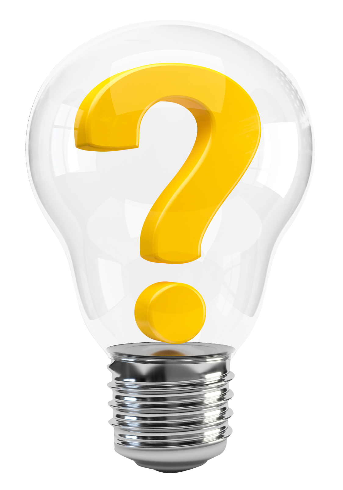 Light Question Mark Thought Bulb With Icon Clipart