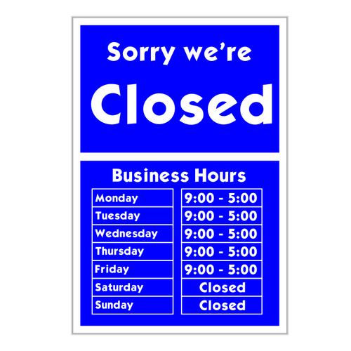 Sorry We Are Closed Clipart