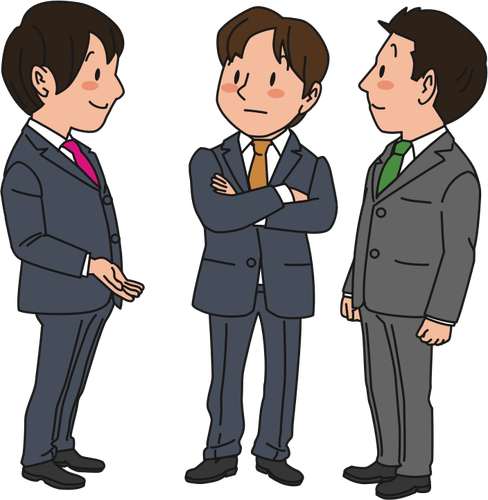 Chatting Businessmen Clipart