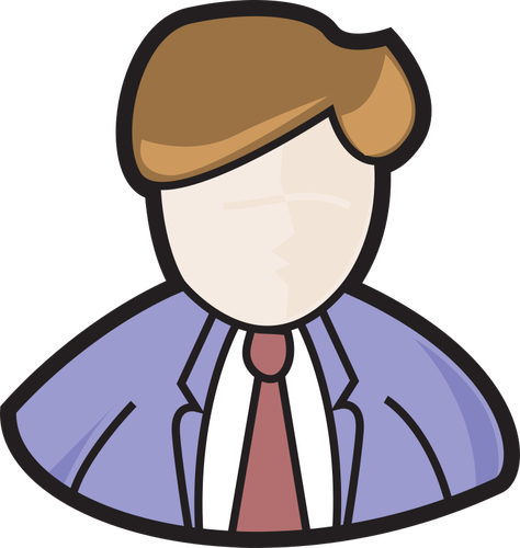 Suited Man Avatar Clipart