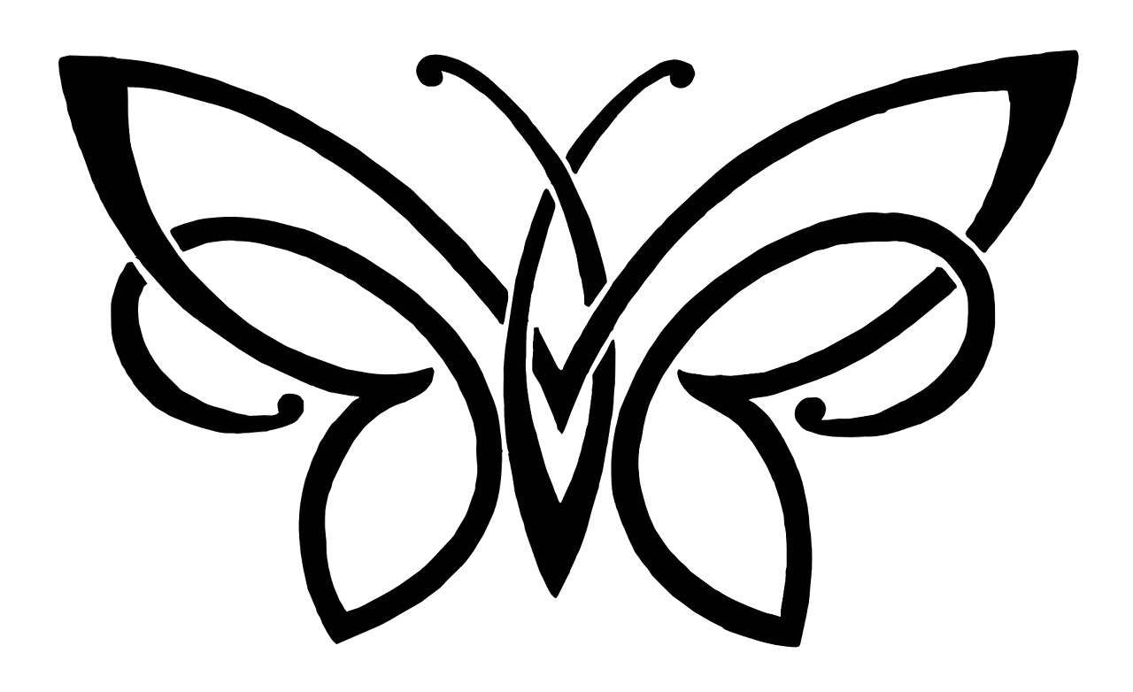 Butterfly Pencil Sketch Drawing Free PNG HQ Clipart