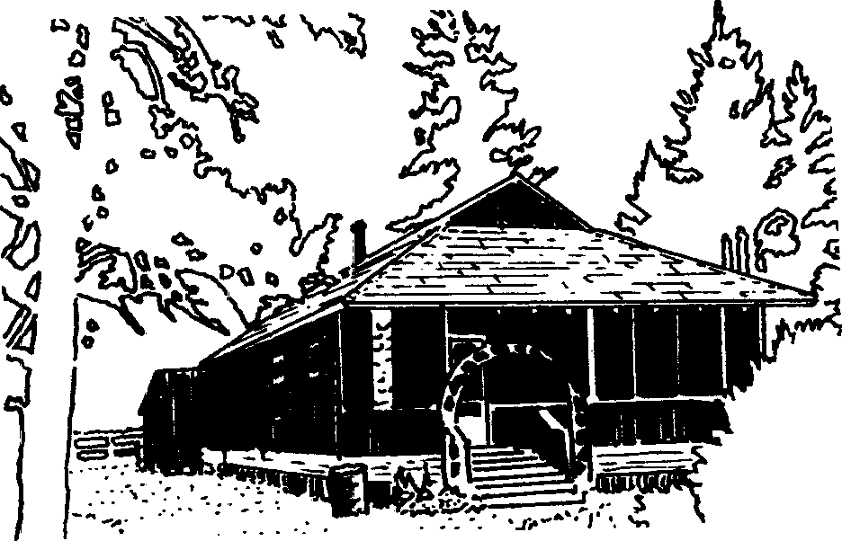 Cabin Black And White Clipart Clipart