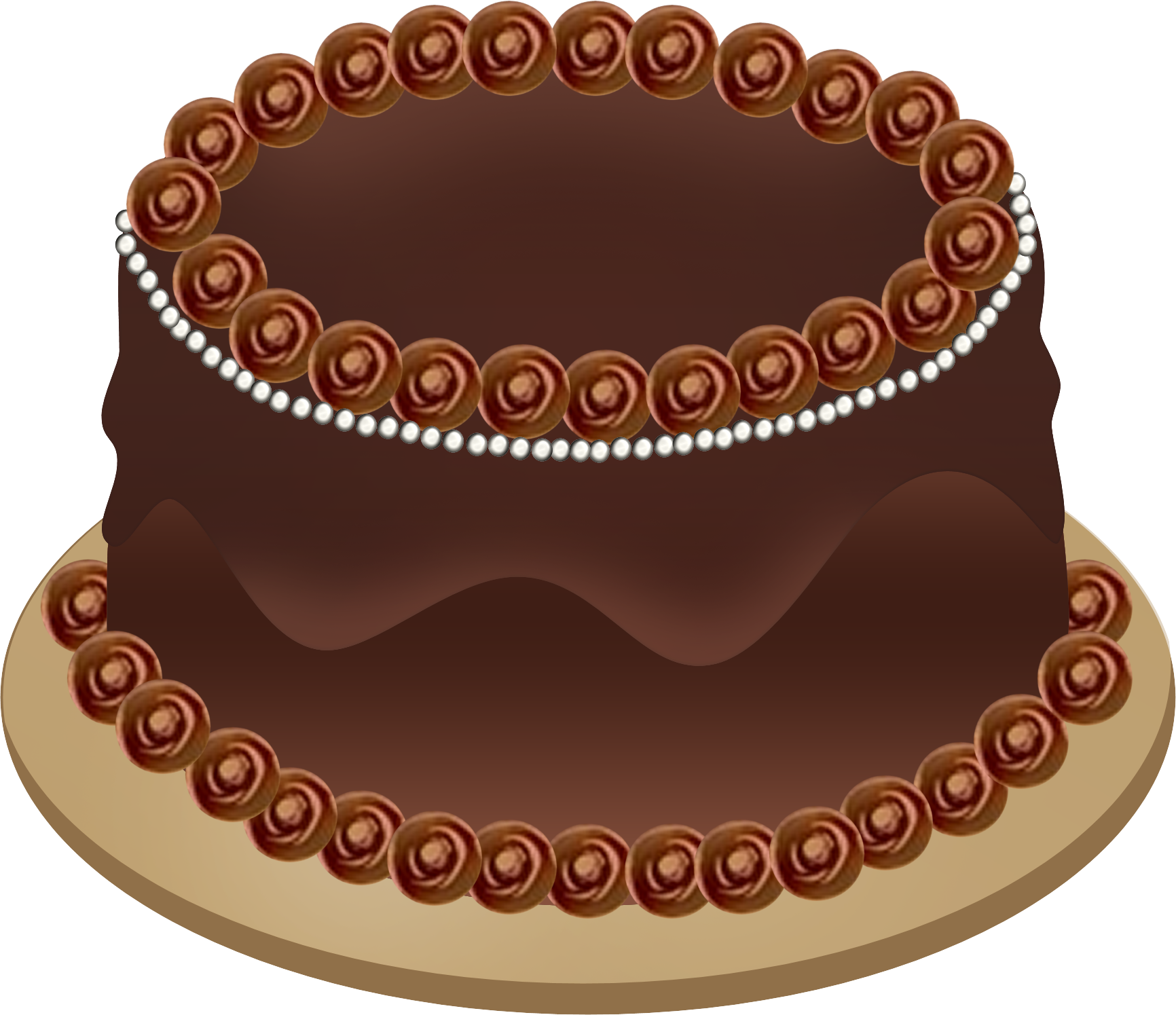 Chocolate Cake Black And White Danaspai Top Clipart