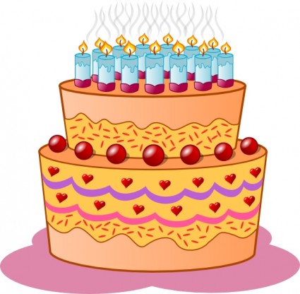 Birthday Cake Vector In Open Office Drawing Clipart