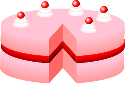 Of Pink Cake Without Plate Clipart
